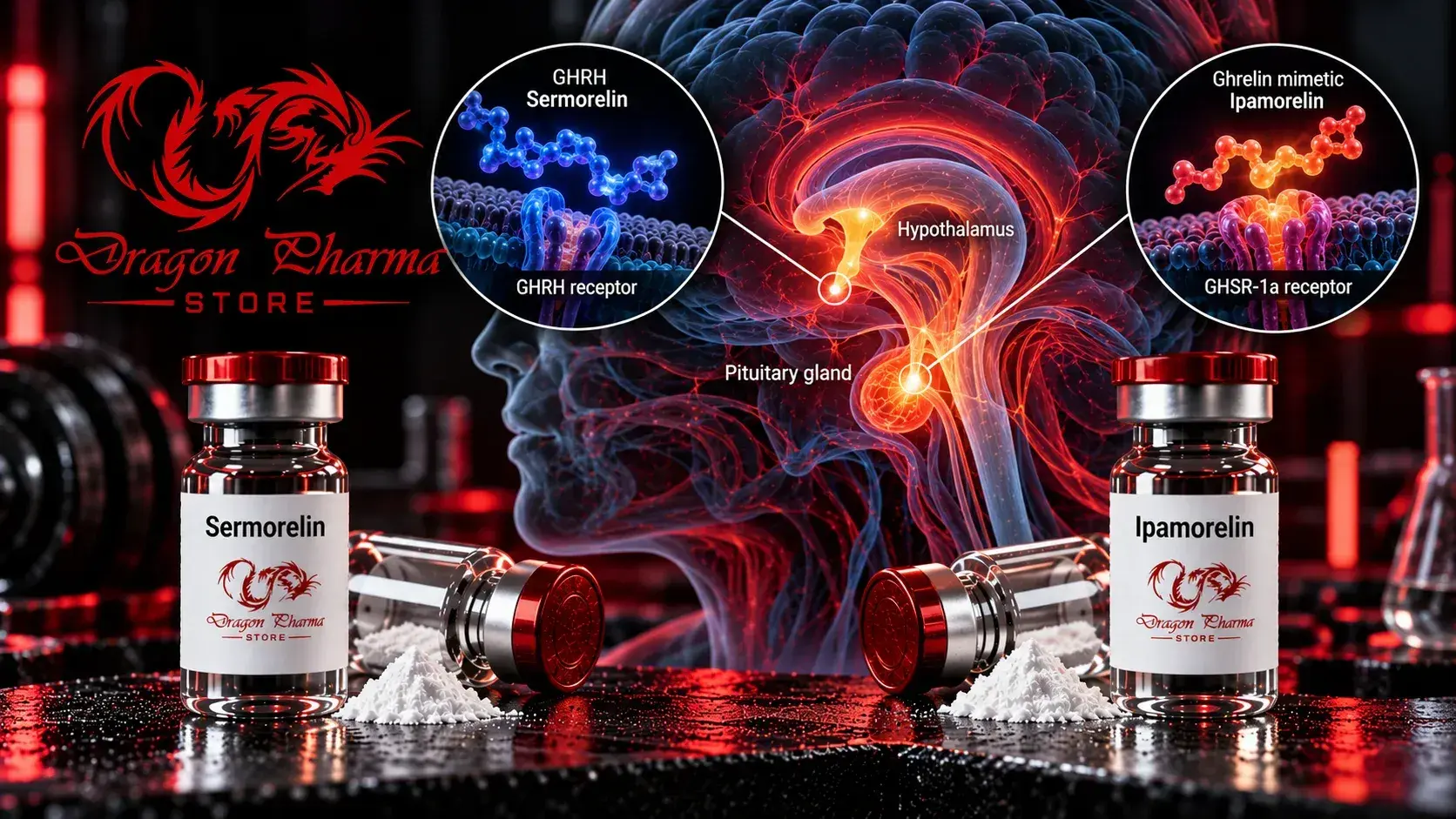 Sermorelin vs Ipamorelin: GH Peptide Guide - Dragon Pharma