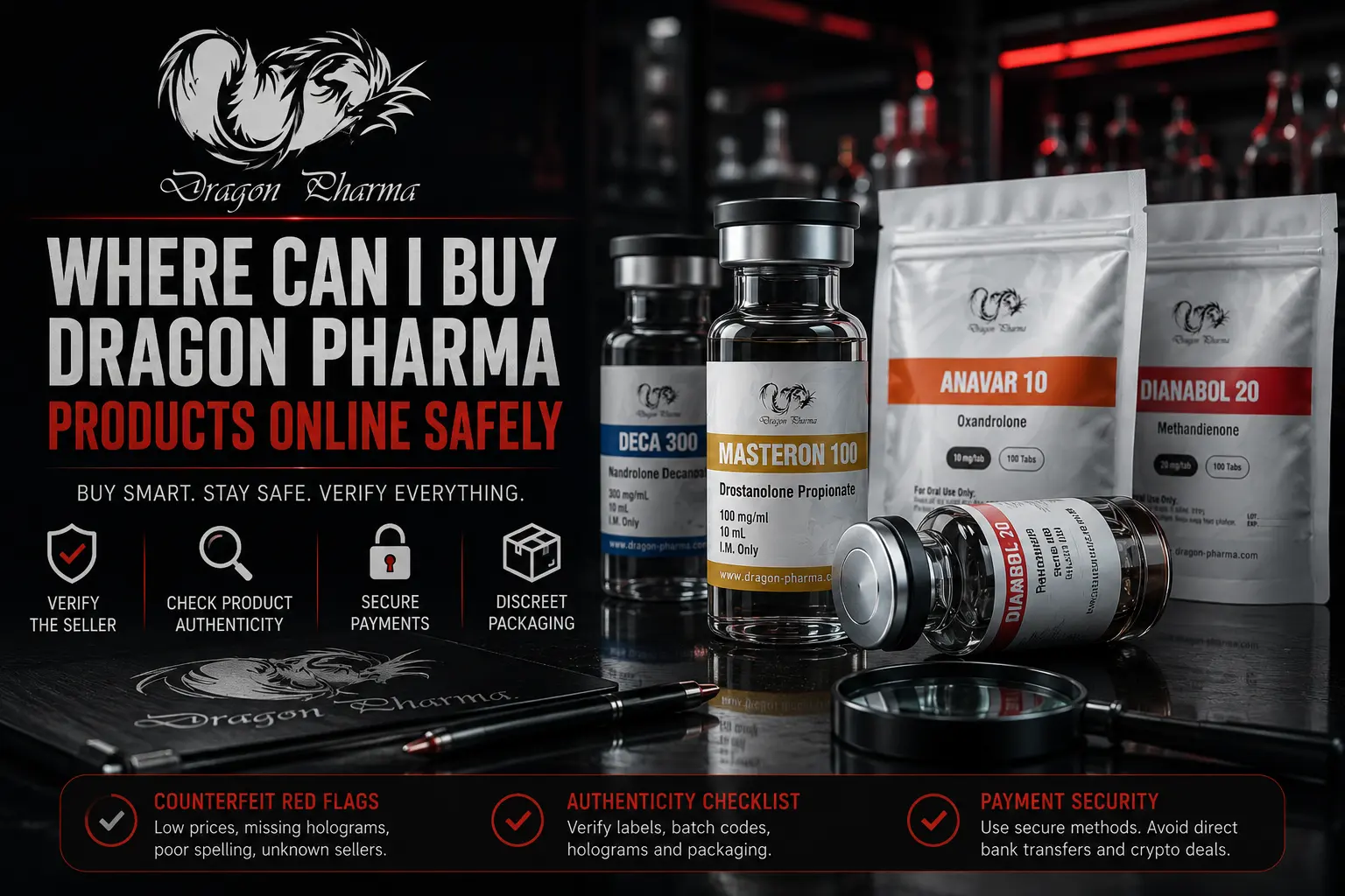 Where can I buy Dragon Pharma products online safely